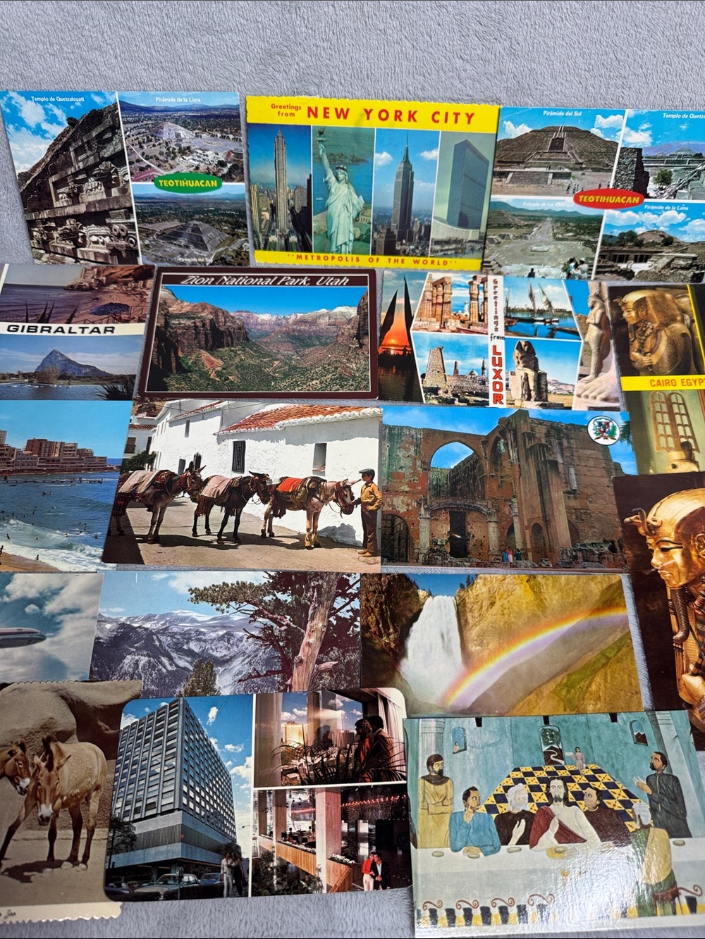 Vintage Postcard Collection Places New York Cairo And More